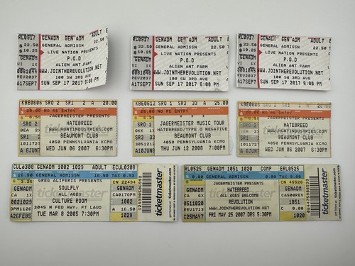 Vintage concert ticket stubs - vintage,