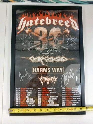 Hatebreed framed and signed - hatebreed,
