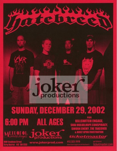 Hatebreed concert poster - concert,